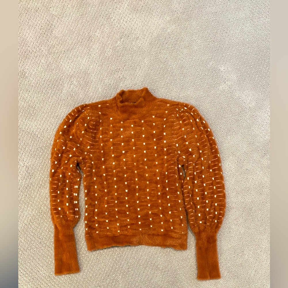 Ann Taylor Rust Fuzzy Sweater
